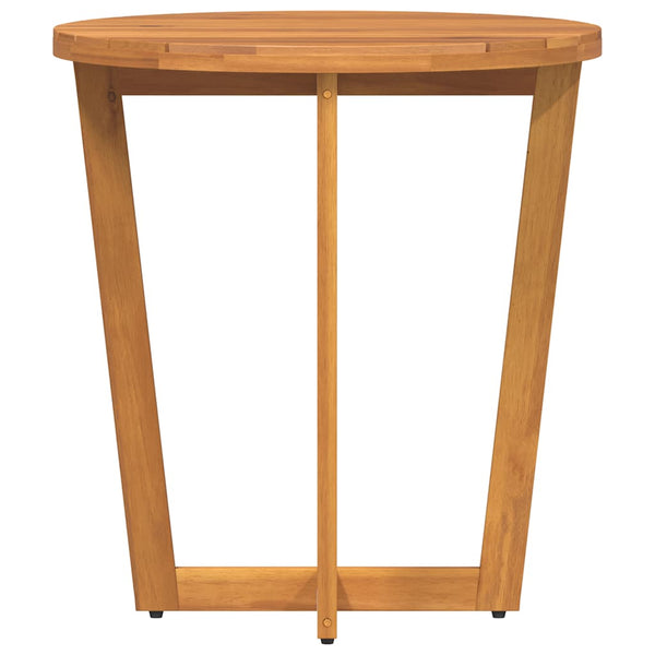 vidaXL Table d'appoint de jardin ronde Ø70x75 cm en bois d'acacia massif