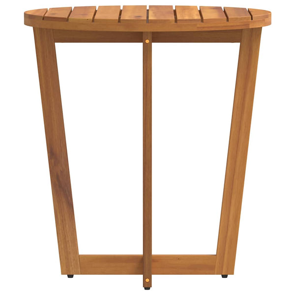 vidaXL Table d'appoint de jardin ronde Ø70x75 cm en bois d'acacia massif