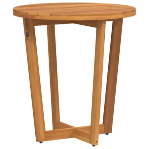 vidaXL Table d'appoint de jardin ronde Ø70x75 cm en bois d'acacia massif