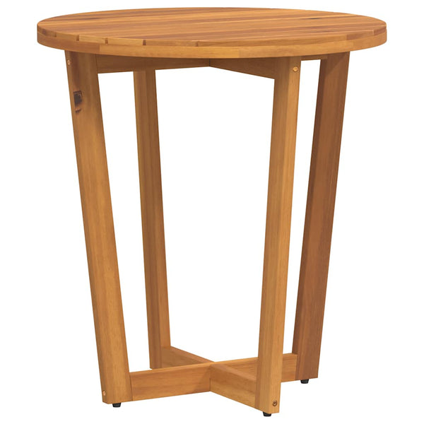vidaXL Table d'appoint de jardin ronde Ø70x75 cm en bois d'acacia massif