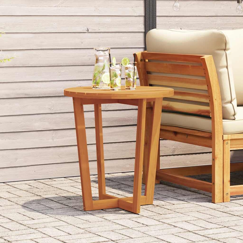 vidaXL Table d'appoint de jardin ronde Ø70x75 cm en bois d'acacia massif