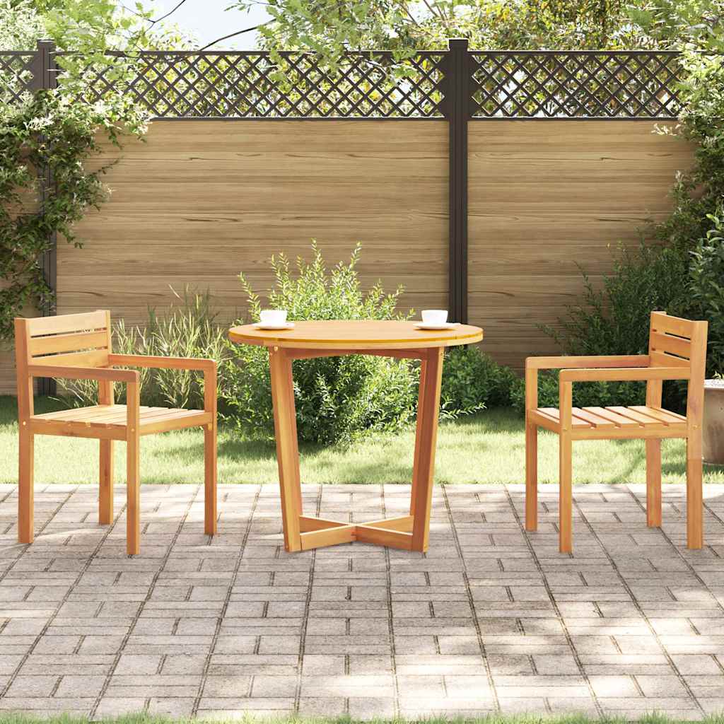 Akazienholz Garten-Esstisch Rund Ø90cm