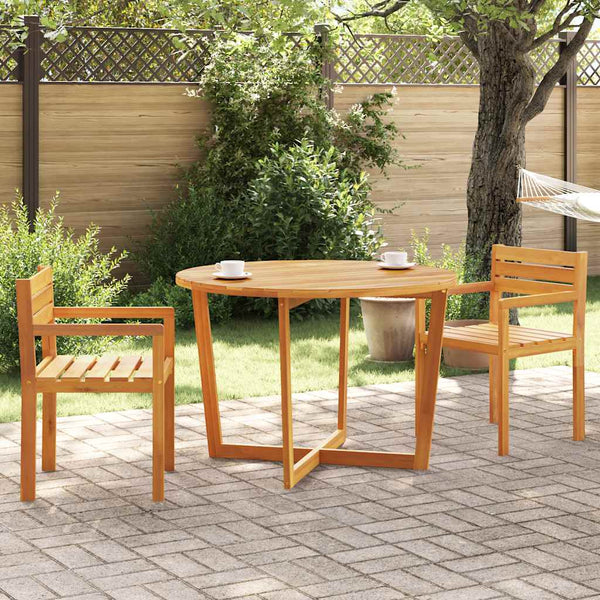 Runder Akazienholz Garten-Esstisch Ø110cm