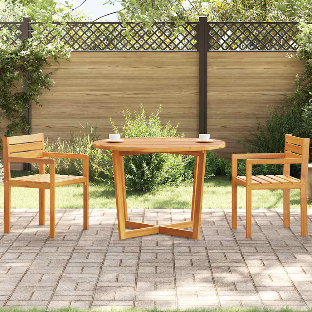 Runder Akazienholz Garten-Esstisch Ø110cm
