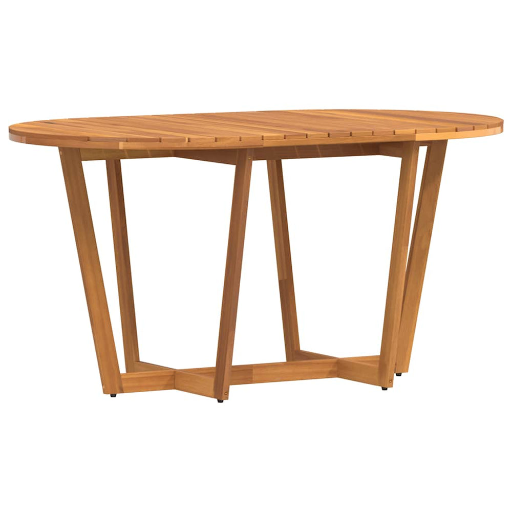 Ovaler Garten Esstisch Akazie Massivholz 150x90 cm
