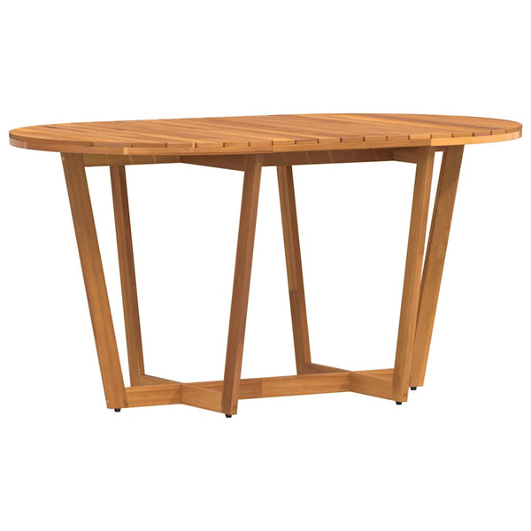Ovaler Garten Esstisch Akazie Massivholz 150x90 cm