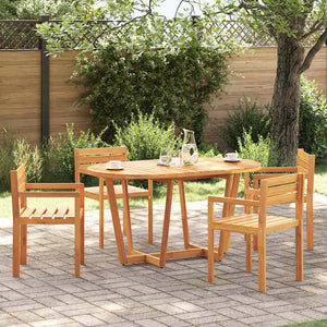 Ovaler Garten Esstisch Akazie Massivholz 150x90 cm