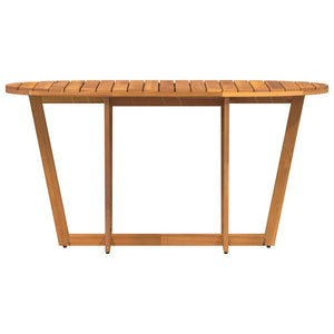 Ovaler Garten Esstisch Akazie Massivholz 150x90 cm
