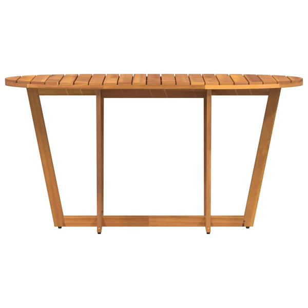 Ovaler Garten Esstisch Akazie Massivholz 150x90 cm