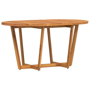 Ovaler Garten Esstisch Akazie Massivholz 150x90 cm