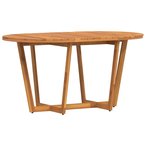 Ovaler Garten Esstisch Akazie Massivholz 150x90 cm