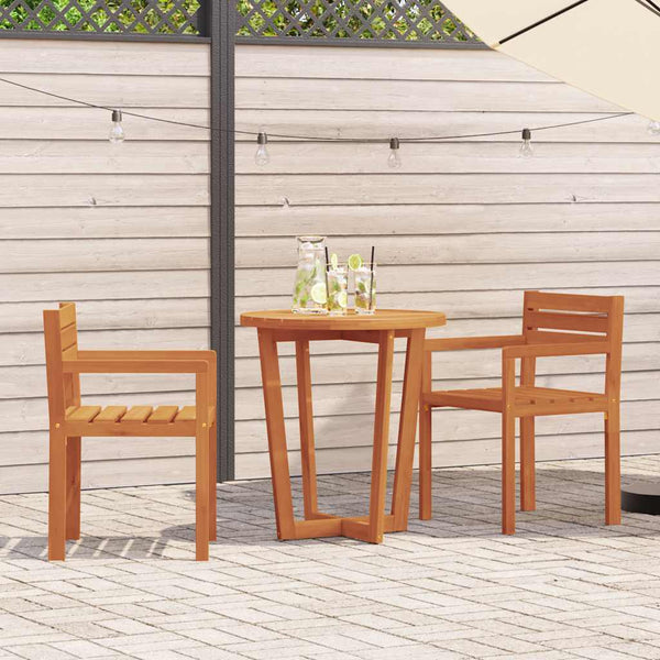 Gartenstühle 2er Set Akazie Massivholz