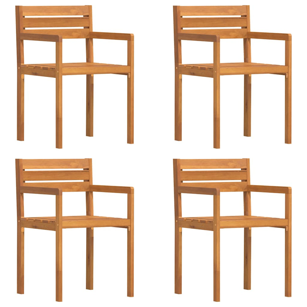 Akazienholz Gartenstühle 4er Set
