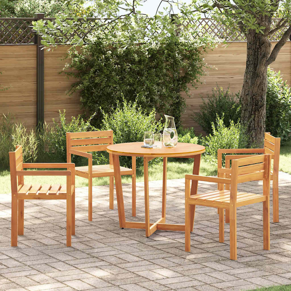 Akazienholz Gartenstühle 4er Set