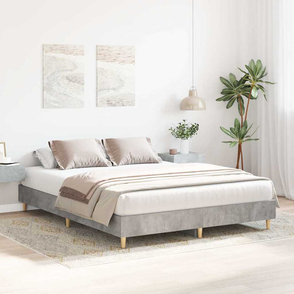 Bettgestell Betongrau 150x200 cm