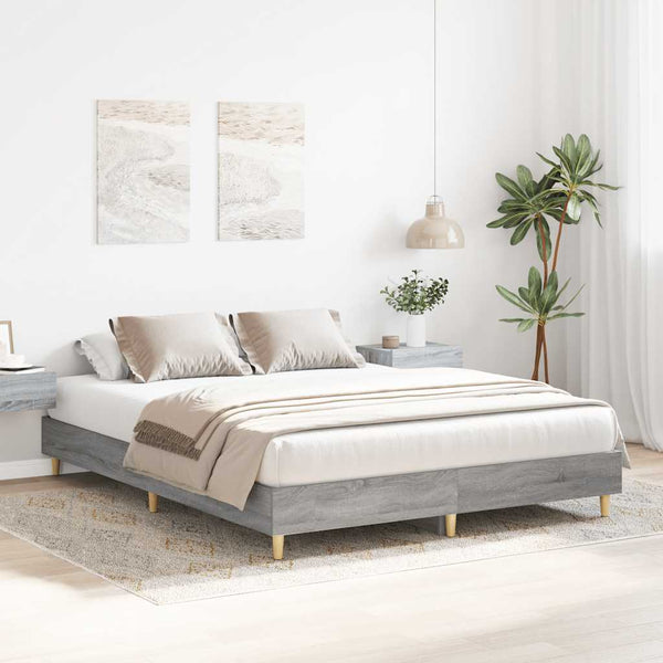 Bettgestell Grau Sonoma 150x200 cm