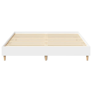 vidaXL Cadre de lit sans matelas Blanc 140x200 cm Bois d'ingénierie
