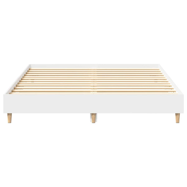 vidaXL Cadre de lit sans matelas Blanc 140x200 cm Bois d'ingénierie