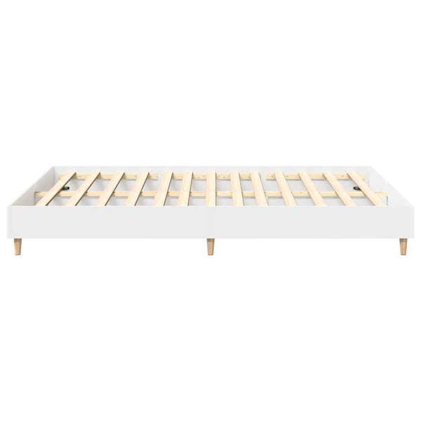 vidaXL Cadre de lit sans matelas Blanc 140x200 cm Bois d'ingénierie