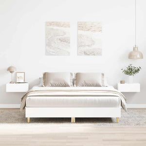 vidaXL Cadre de lit sans matelas Blanc 140x200 cm Bois d'ingénierie