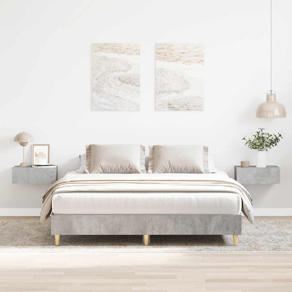 Bettgestell Betongrau 140x200 cm