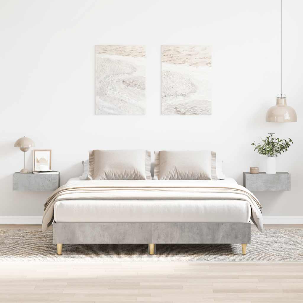Bettgestell Betongrau 140x200 cm