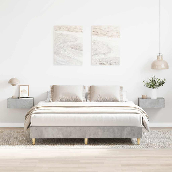Bettgestell Betongrau 140x200 cm