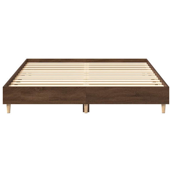 Bettgestell 140x200 cm Braun Eichen-Optik