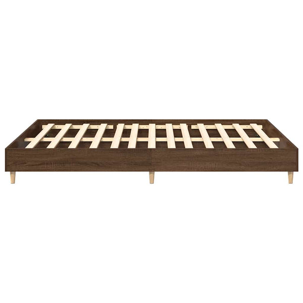 Bettgestell 140x200 cm Braun Eichen-Optik