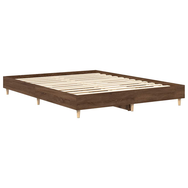 Bettgestell 140x200 cm Braun Eichen-Optik