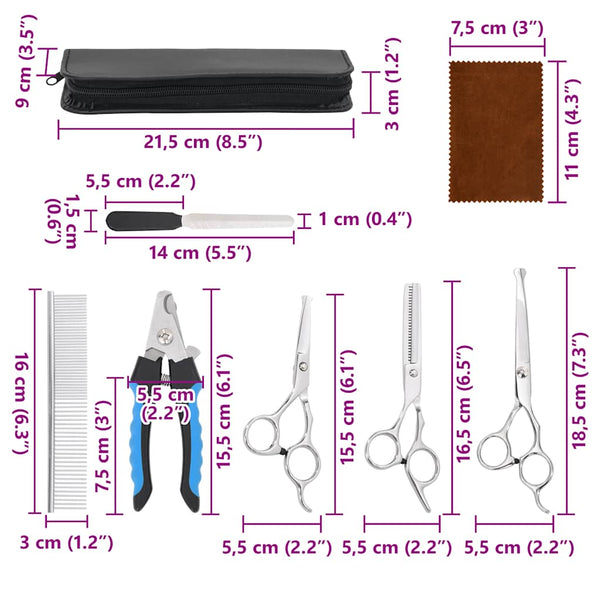 Hundescheren Set, 6-teilig