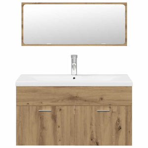 3-tlg Badmöbel Set Artisan Eiche