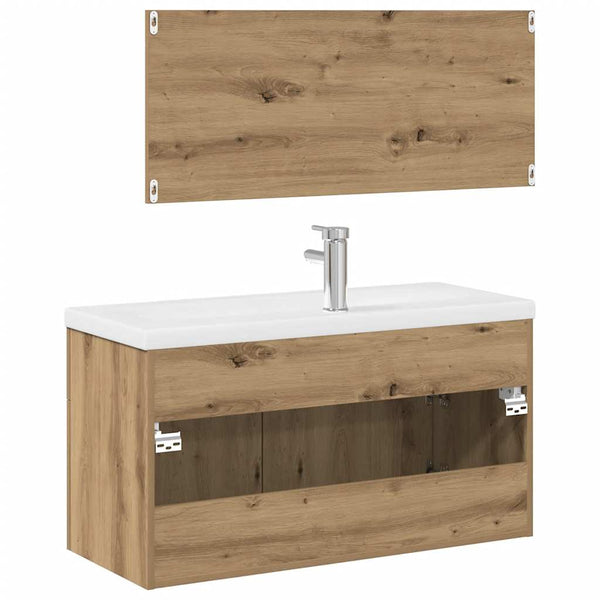 3-tlg Badmöbel Set Artisan Eiche