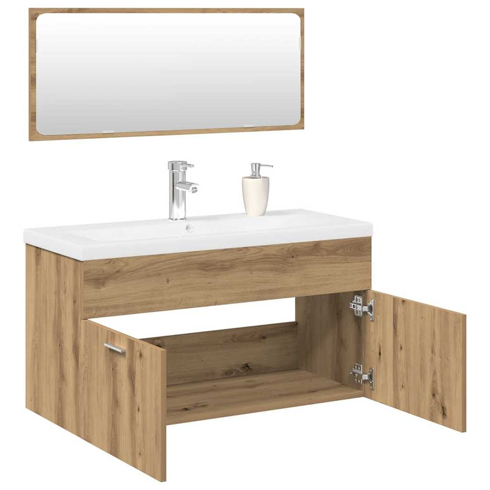 3-tlg Badmöbel Set Artisan Eiche