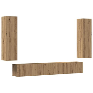 TV-Wandschränke 4er Set Artisan Eiche
