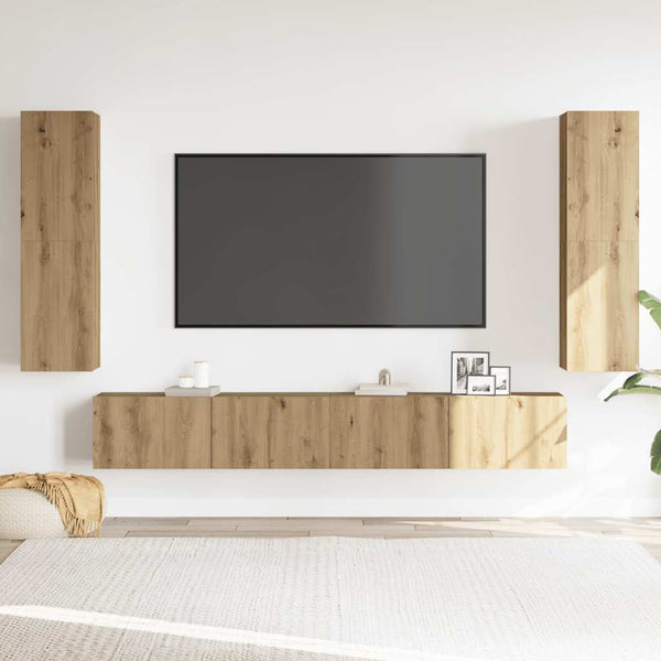 TV-Wandschränke 4er Set Artisan Eiche