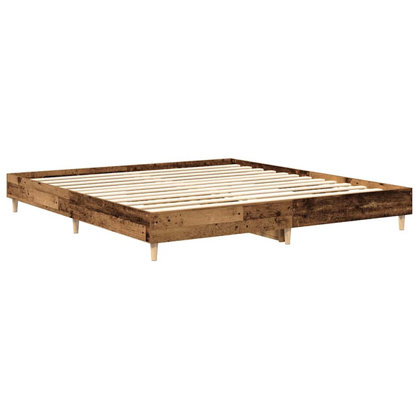 Bettgestell 180x200 cm Altholz-Optik