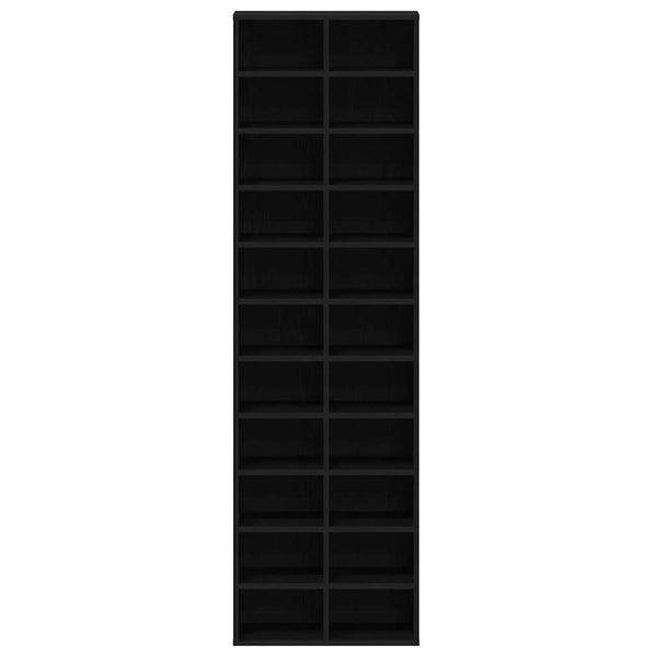 Schuhschrank Schwarz Eichen-Optik 183cm