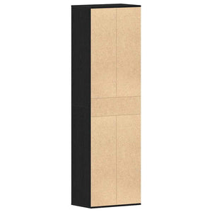 Schuhschrank Schwarz Eichen-Optik 183cm