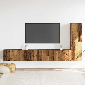 TV-Wandschränke 3er Set Altholz-Optik