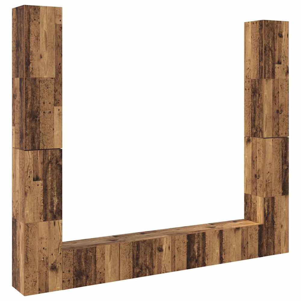 TV-Wandschränke 6er Set Altholz-Optik