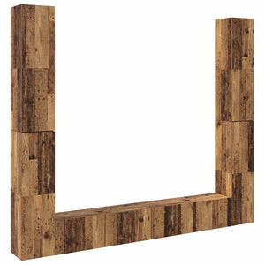 TV-Wandschränke 6er Set Altholz-Optik