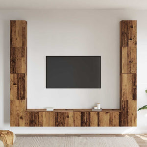 TV-Wandschränke 6er Set Altholz-Optik