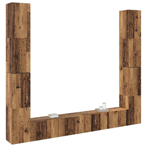 TV-Wandschränke 6er Set Altholz-Optik