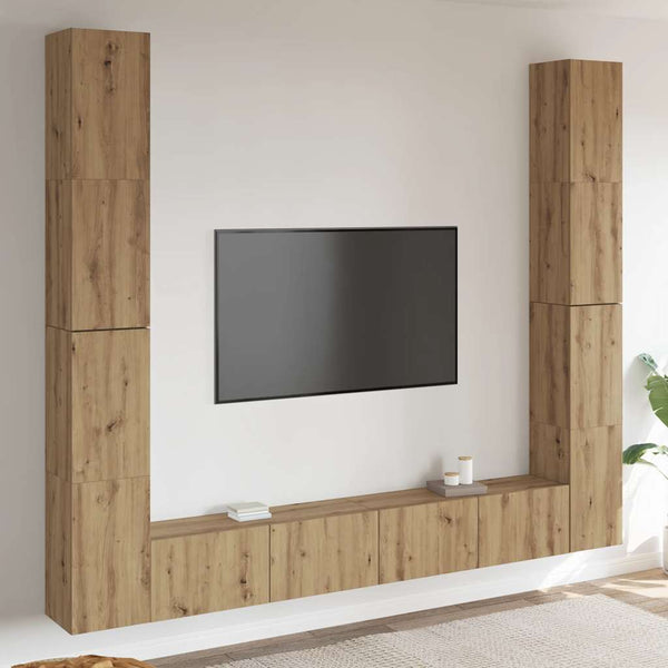 TV-Wandschränke 6er Set Artisan-Eiche
