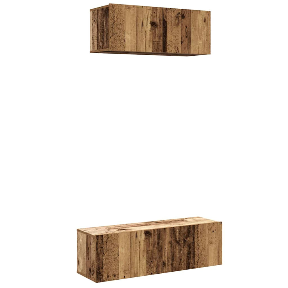 2-tlg. TV-Schrank Set Altholz-Optik