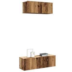 2-tlg. TV-Schrank Set Altholz-Optik