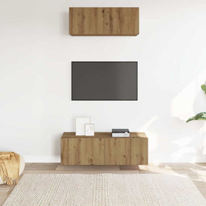 TV-Schrank Set, Wandmontage, Artisan-Eiche