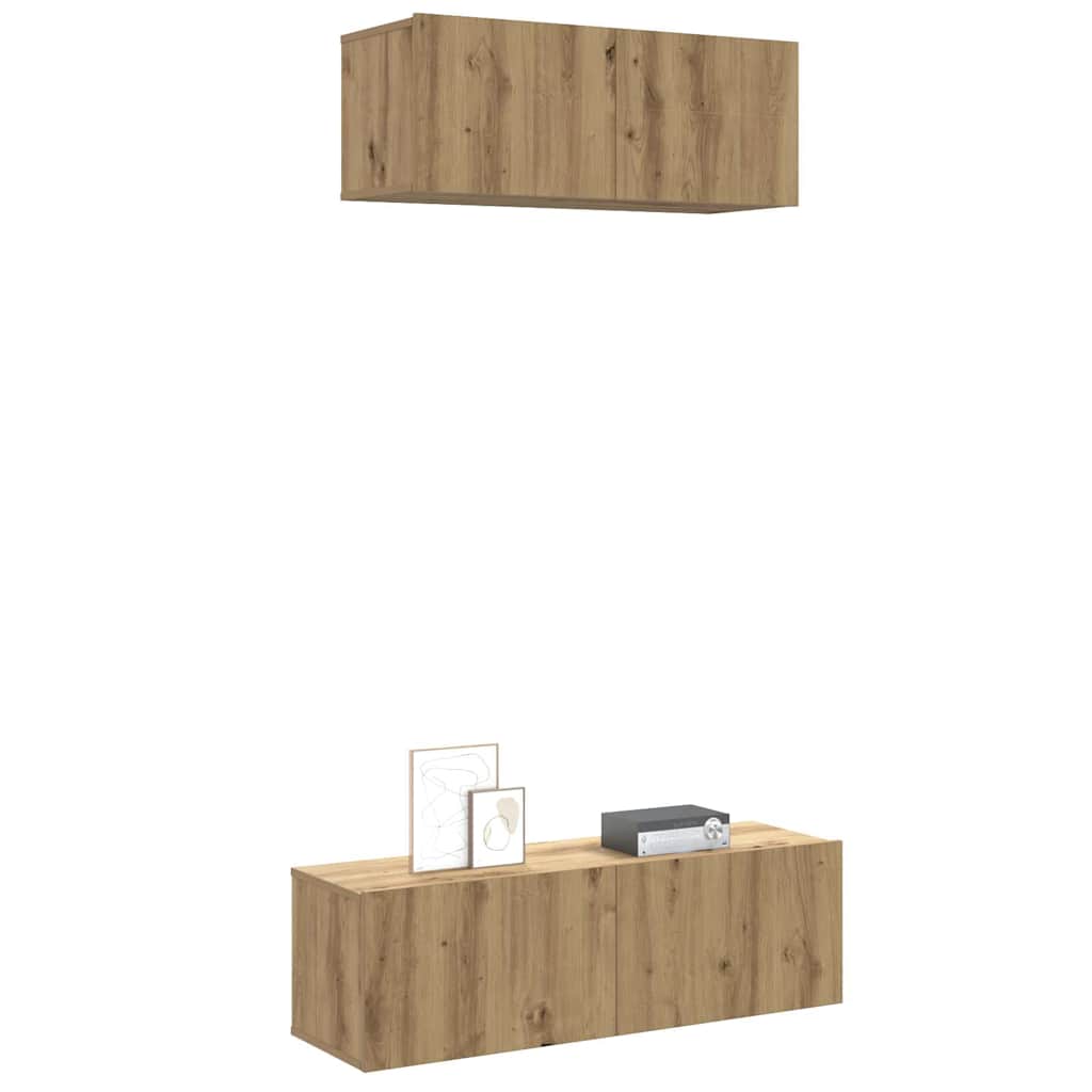 TV-Schrank Set, Wandmontage, Artisan-Eiche