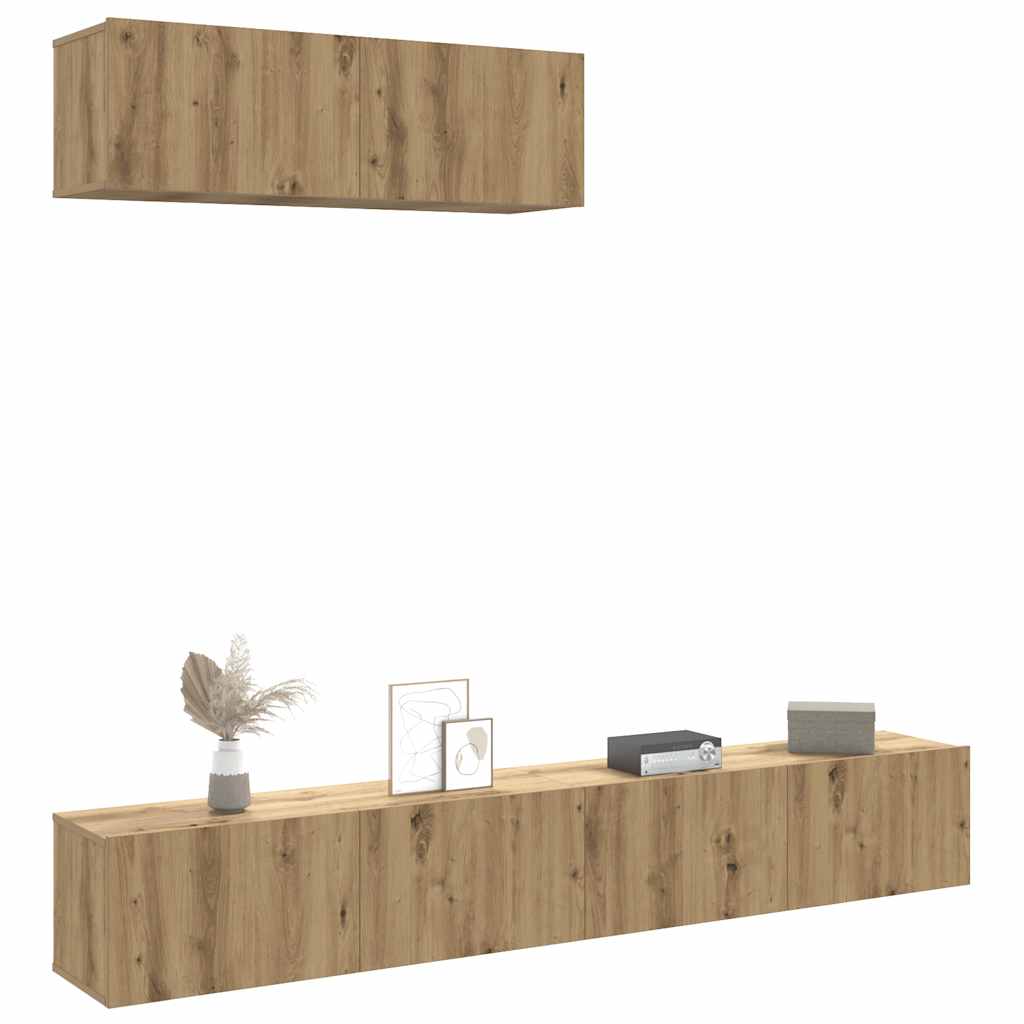 TV-Wandschränke 3er Set Artisan-Eiche